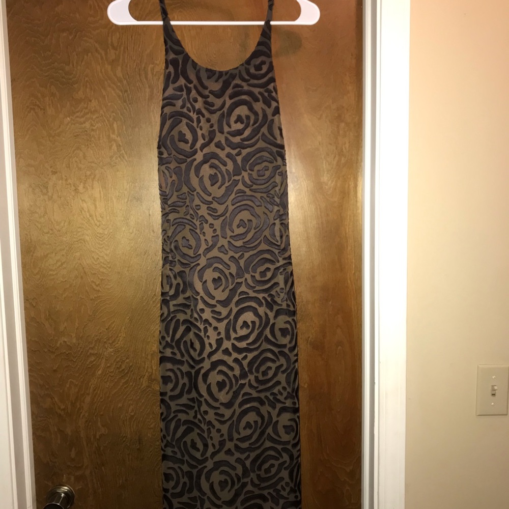 Sexy brown and black evening gown size 14